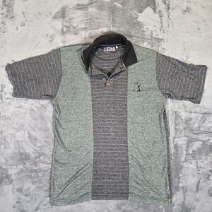 Vintage PGA Tour Black and Green Polo Shirt Size Medium
